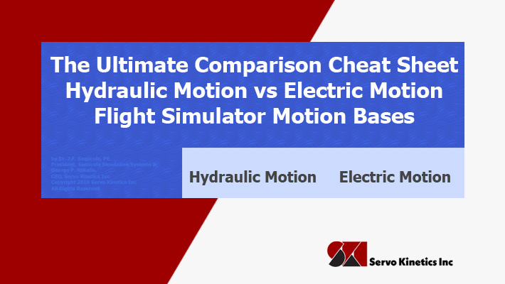 The Ultimate Comparison Cheat Sheet – Flight Simulator Motion Bases – Hydraulic Motion vs Electric Motion